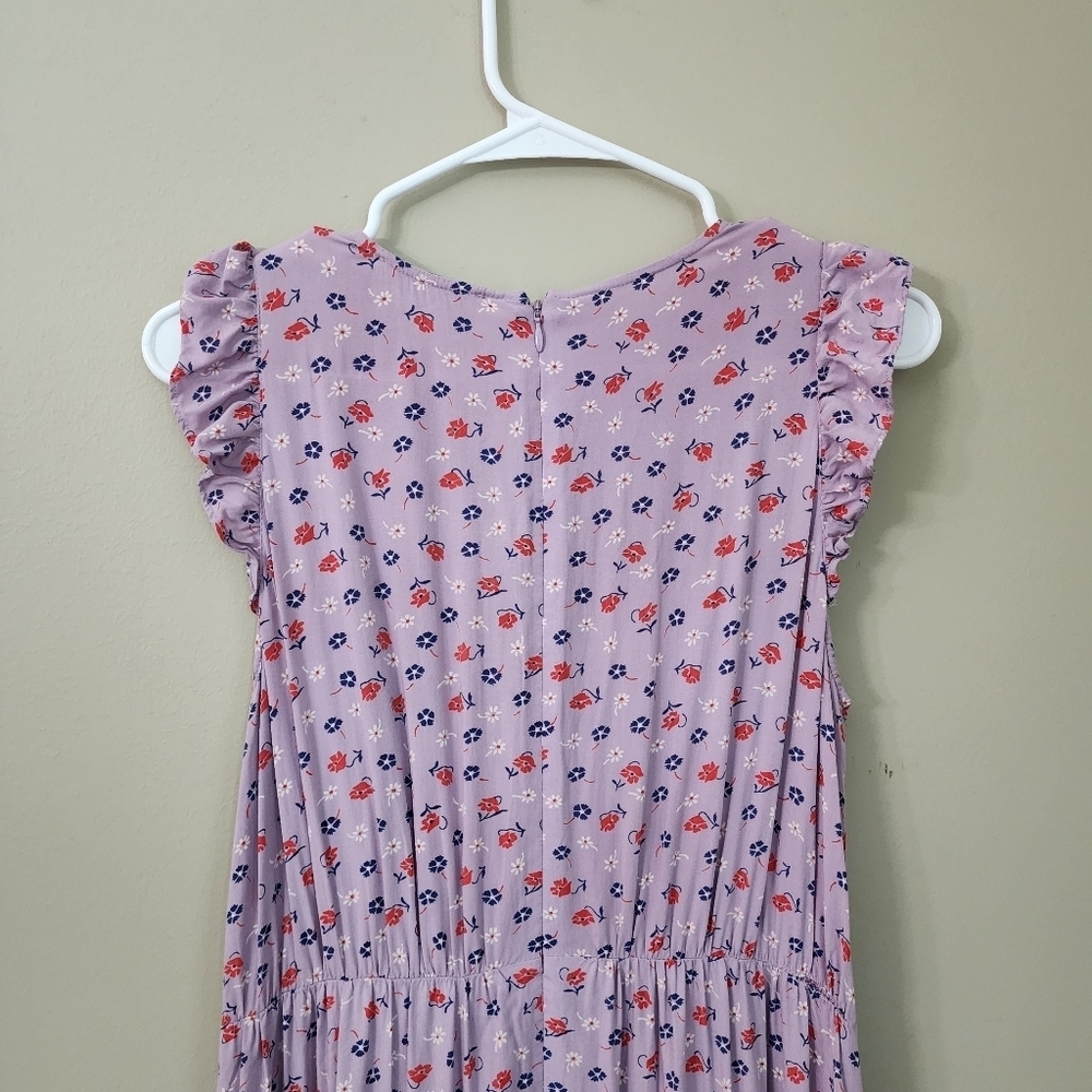 Madewell Floral Ruffle Edged Maxi Dress  Size 2 - Picture 5 of 10